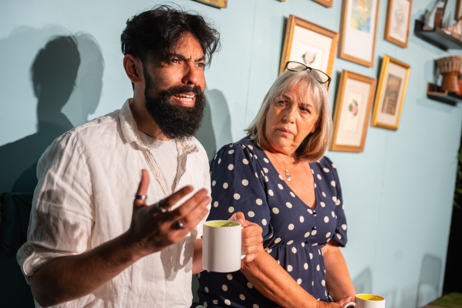 Adam Buksh and Irene Macdougall in The Great Replacement