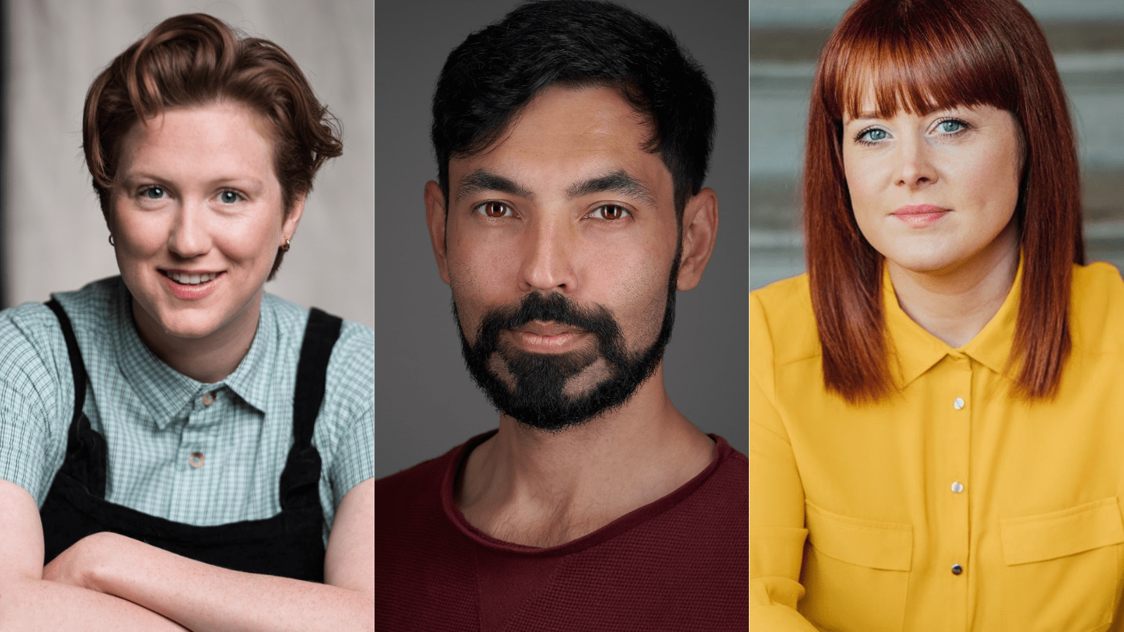 Collage of headshots: Hannah Jarrett-Scott, Adam Buksh and Suzanne Magowan