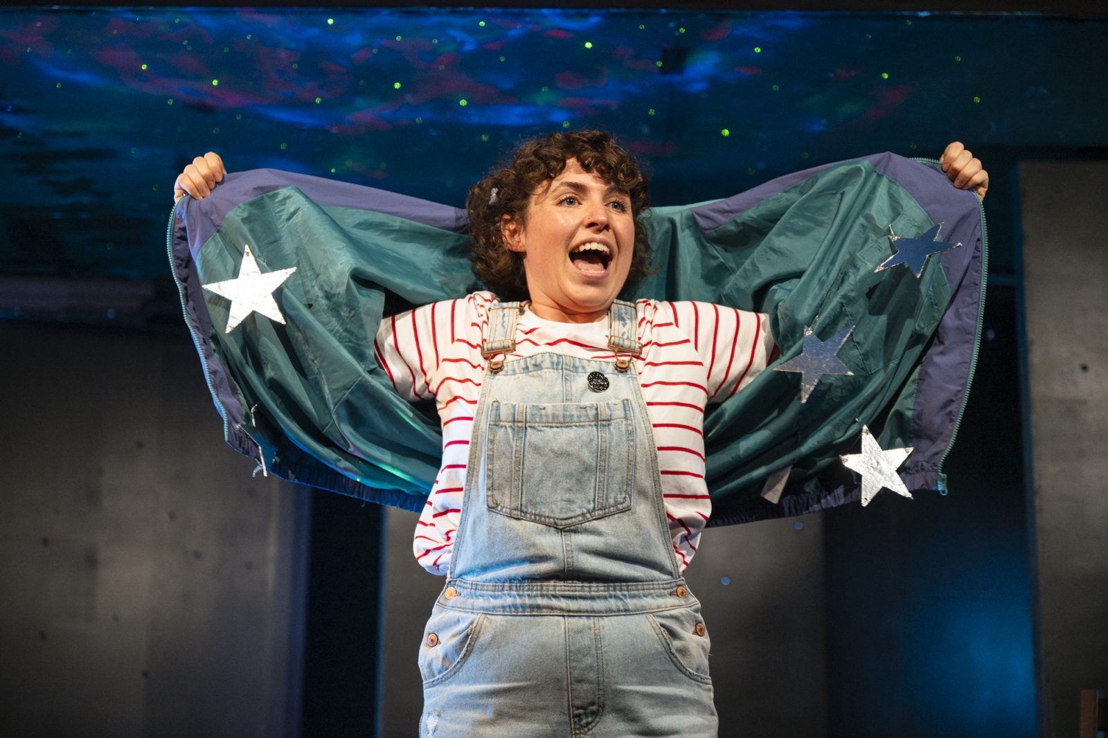 Megan Lovat on stage in 'Blast Off, Starburst'