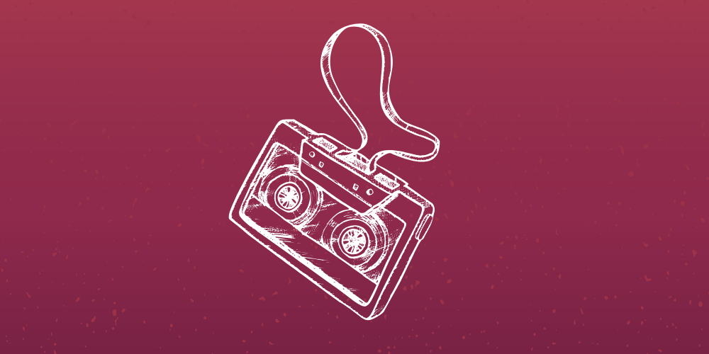 An illustration of a tape recorder