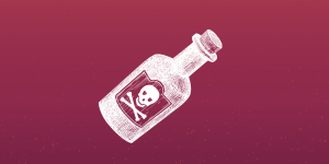 Illustration of a bottle of poison