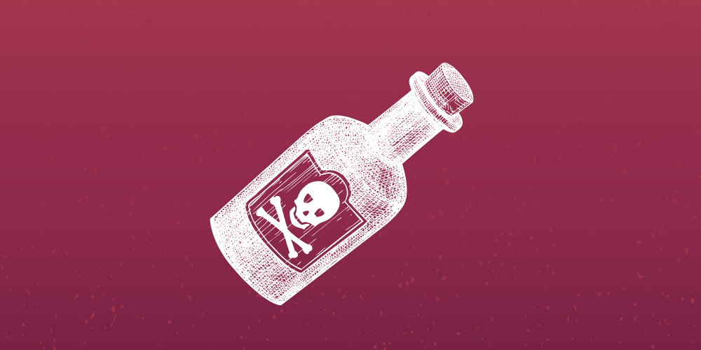 Illustration of a bottle of poison