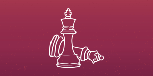 Illustration of two chess pieces.