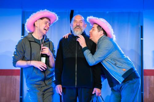 Craig Mclean, Stephen Docherty and Ross Allan on stage. 