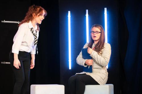 Kirsty Findlay and Chloe Hodgson on stage in Forever Home.